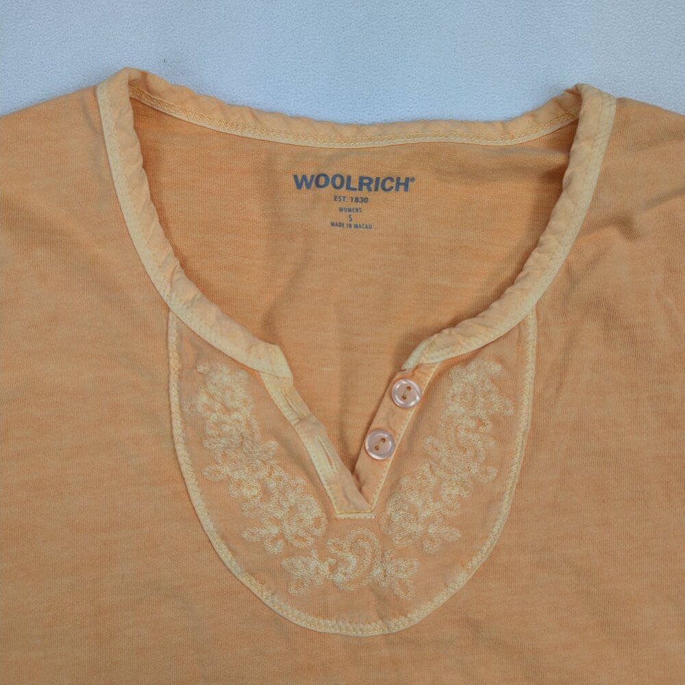 Woolrich Embroidered Henley Short Sleeve‎ Tee - Women's S - Picture 5 of 7